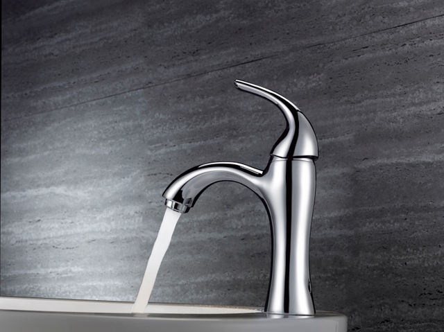 Grifo de lavabo de lat&oacute;n y metal, precio al por mayor de f&aacute;brica, grifo de lavabo alto con mango largo cl&aacute;sico para ba&ntilde;o