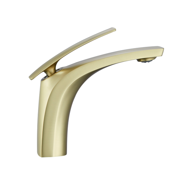 Rubinetti per lavabo monoforo in ottone dal design moderno a basso prezzo grigio pistola alla moda per il bagno