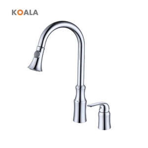 Rubinetto moderno in ottone con maniglia singola Spazzola Finitura in nichel Rubinetto da cucina estraibile Rubinetto per acqua da cucina Cupc montato lavello caldo freddo in ceramica