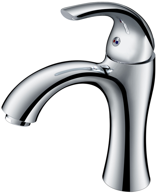 Grifo de lavabo de lat&oacute;n y metal, precio al por mayor de f&aacute;brica, grifo de lavabo alto con mango largo cl&aacute;sico para ba&ntilde;o