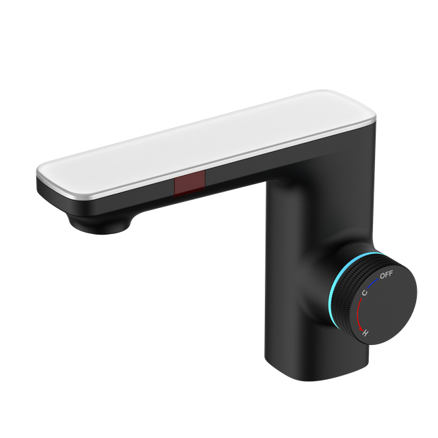 Nuovo rubinetto con sensore automatico per lavabo touchless Rubinetto miscelatore per lavabo da bagno intelligente con display digitale