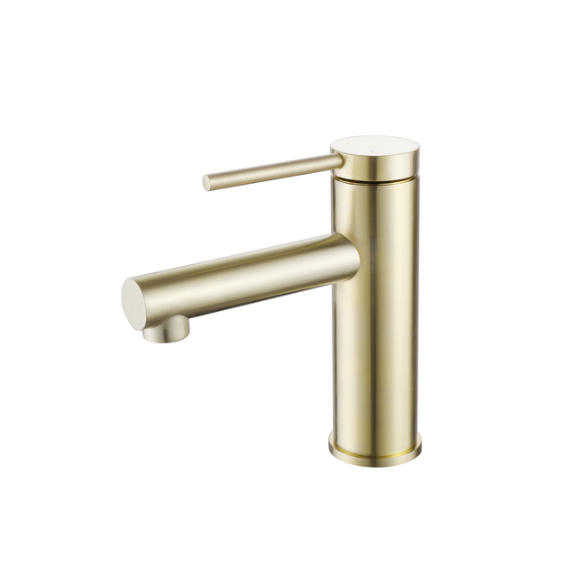 Grifo de lavabo de ba&ntilde;o de construcci&oacute;n de lat&oacute;n macizo con un solo orificio, color negro mate moderno, gran oferta