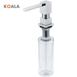 Dispenser di sapone liquido in plastica per lavello da cucina in acciaio inossidabile 