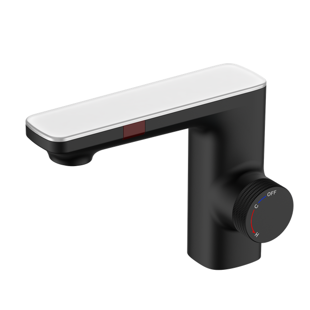 Nuovo rubinetto con sensore automatico per lavabo touchless Rubinetto miscelatore per lavabo da bagno intelligente con display digitale