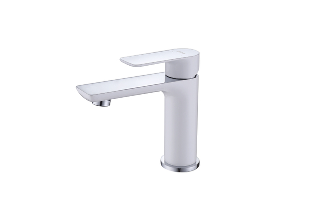 Grifo mezclador monomando fr&iacute;o y caliente con mango elegante cl&aacute;sico, grifo de lat&oacute;n para lavabo de ba&ntilde;o